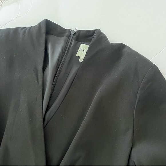 Vintage Reiss Black Y2K Style Cocktail Faux Wrap Dress size 6 - Picture 13 of 15
